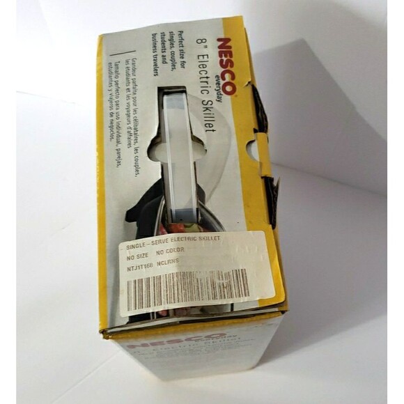 New Open Box Nesco Everyday Skillet 8-inch ES-08 Black Electric 800 Watts Tested - Picture 5 of 7